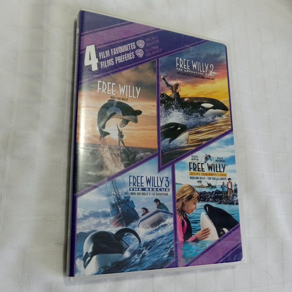 Bilingual DVD Collection “4 Film Favorites: Free Willy” Movie DVD